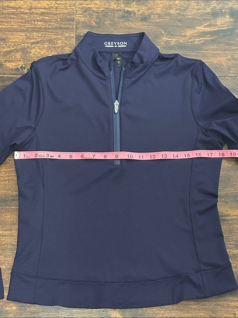 Navy Greyson Halley Quarter Zip Pullover - Cabot Golf Embroidery Sz M 🐢⛳️ - Picture 3 of 8